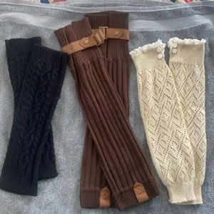 3 Pairs of Leg Warmers/Socks under Boots